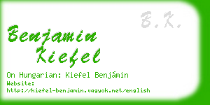 benjamin kiefel business card